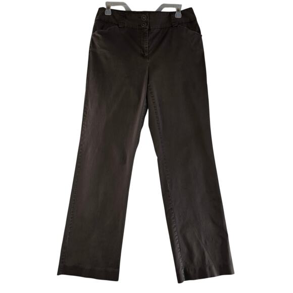 Talbots Stretch Brown Pants Straight Women's Size 10 - Picture 1 of 8
